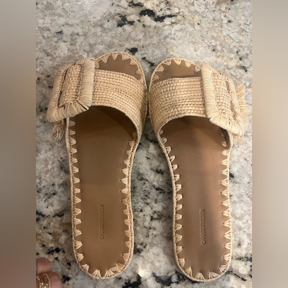 Carrie Forbes raffia sandals